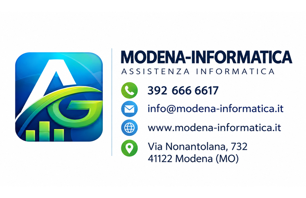 Biglietto Modena Informatica 85x55mm 300dpi